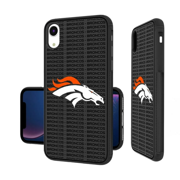 Denver Broncos iPhone Text Backdrop Design Bump Case