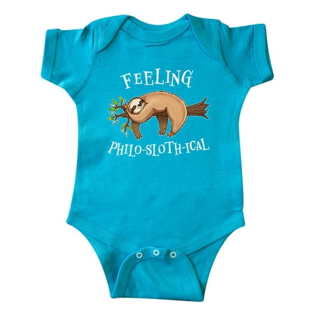 

Inktastic Feeling Philo-Sloth-ical- cute and funny sloth on a tree branch Gift Baby Boy or Baby Girl Bodysuit