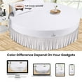 thumbnail image 4 of SGI Bedding Round Bed Skirt |Wrap Around Microfiber Bed Skirt | Fade Resistant, Wrinkle Free, Anti-static, Decorative, Extra Storage Space, Clutter-Free | 99" Diameter / 18" Drop, Light Gray, 4 of 8