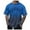 Blue, variant on Men's Fashion Casual Front Placket Short Sleeve Henley T-Shirts Cotton Gradient color Shirts (AG,XL)