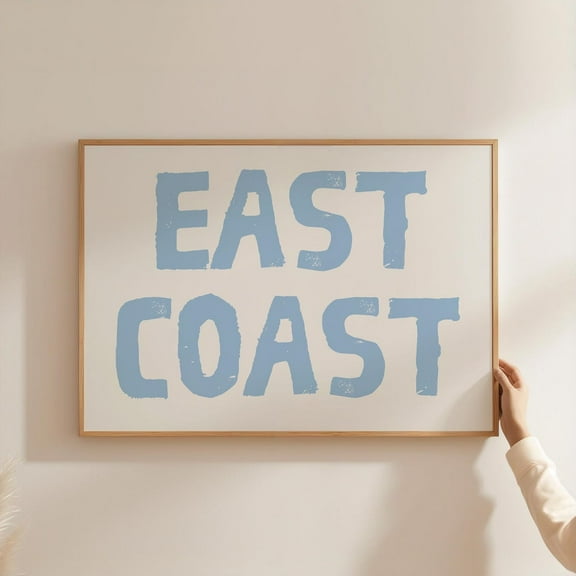 East Coast Coastal Poster, Unframed Paper Poster 8x10in