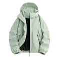 thumbnail image 5 of FEIIBMOYRIA Men's Outdoor Jackets Men Full Zipped Hooded Water Repellent Windbreaker Jackets Casual Solid Color Basic Comfy Coats for Daily Commute Outdoor Sports Wear, 5 of 9