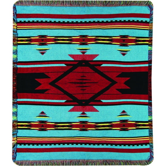 Manual Woodworkers & Weavers Tapestry Throw, Flame Bright, 50 x 60-Inch