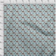 thumbnail image 4 of oneOone Polyester Spandex Light Blue Fabric Christmas Quilting Supplies Print Sewing Fabric By The Yard 56 Inch Wide, 4 of 5