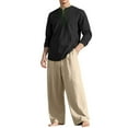 thumbnail image 2 of Blusas y camisas de manga larga con cuello redondo para hombre, jersey informal con capucha, pantalones deportivos lisos de manga larga, chándal de dos piezas con cintura elástica, blusa y pantalón de, 2 of 4