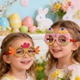 thumbnail image 5 of 6/12/18 Pcs Easter Rabbit Ears Headband and Glasses Frame Set, Plush Ears Rabbit Chick Eggs Easter Decorations, Rabbit Accessories for Easter Photo Props Rabbit Party Decorations, 5 of 9