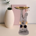 thumbnail image 3 of Estatua con bandeja de almacenamiento de resina, lindas esculturas francesas, llavero, joyería Gris, 3 of 8