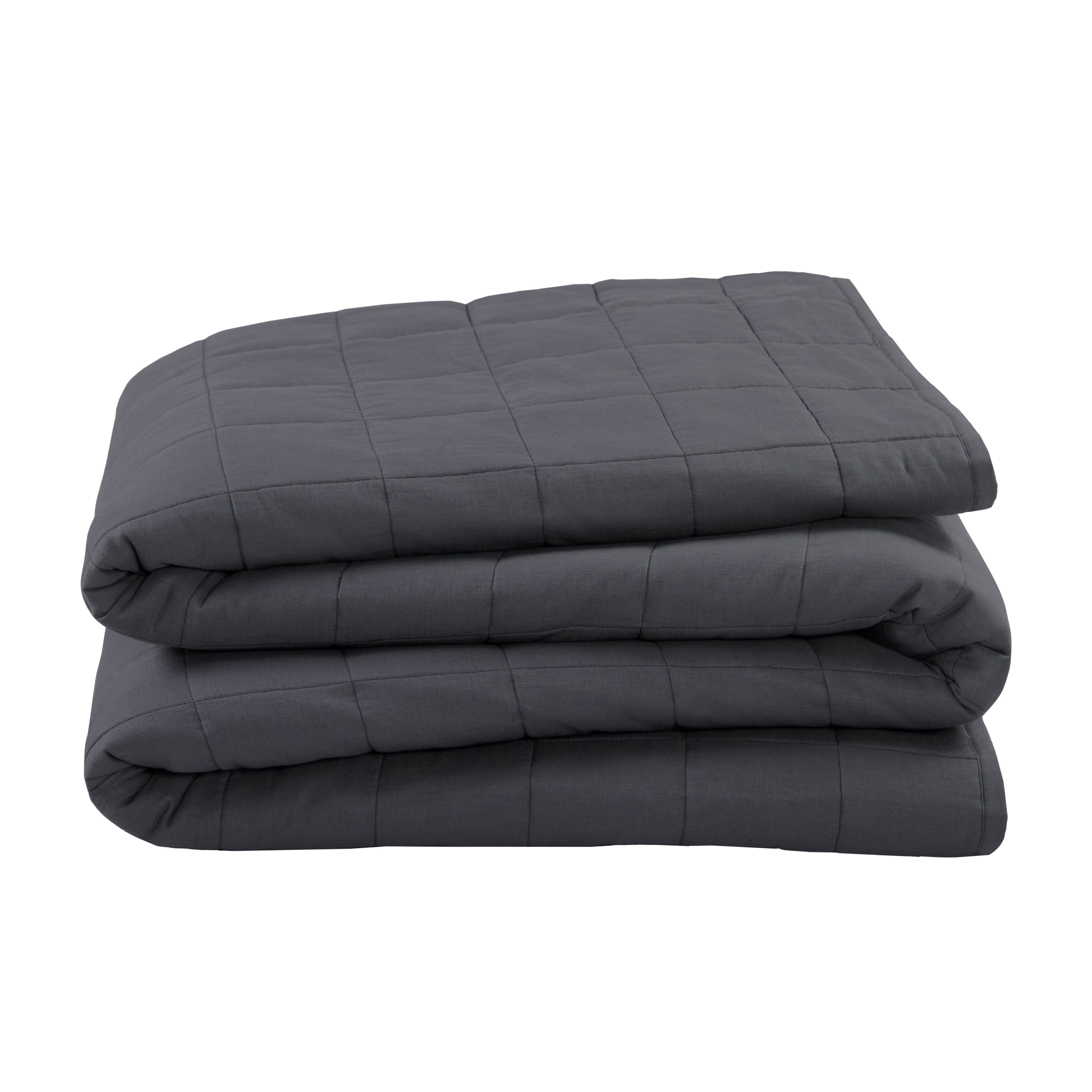 Allswell Cotton Linen Blend Quilt Set, Gray Shark, Full/Queen