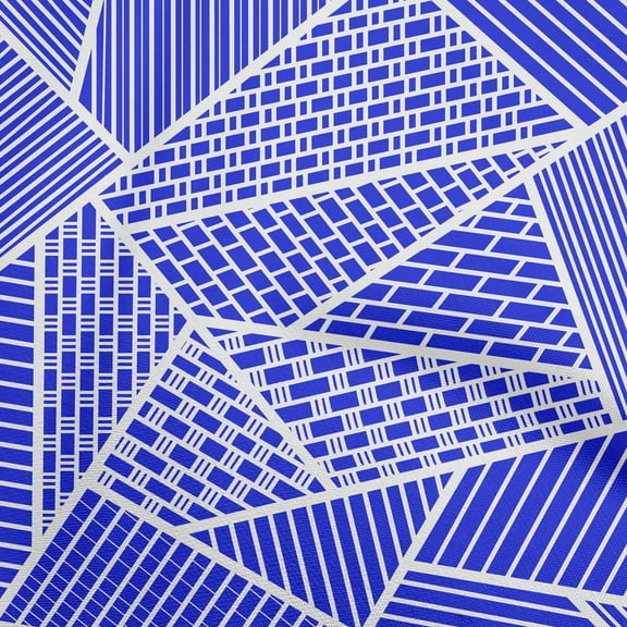 oneOone Cotton Silk Royal Blue Fabric Quilting Supplies Print Sewing Fabric By The Yard 42 Inch Wide