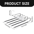 thumbnail image 3 of Aedtie Rack Multi Functional Pants Rack Hanger Pants Hangers Saving Closet Multiple Multifunctional Uses Rack Organizer For Trousers Scarves Slack (1 Pack With 5 Cli, 3 of 9