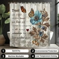 thumbnail image 4 of Rustic Floral Shower Curtain Bible Verse Shower Curtains for Bathroom Vintage Inspirational Quote Farmhouse Shower Curtain Set with Hooks Waterproof Polyester Fabric-72"W x 86"L (Pack of 1), 4 of 7