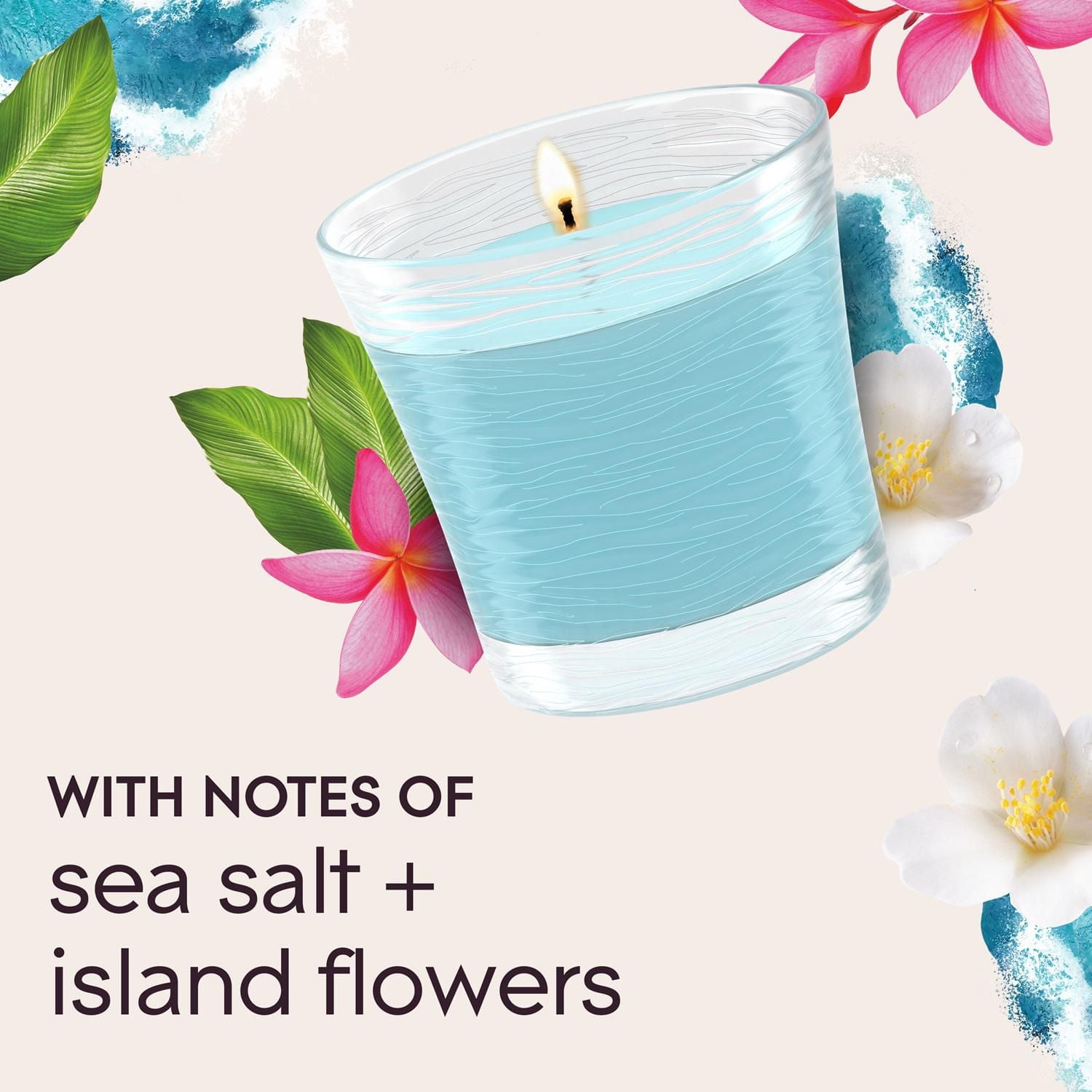 Glade® Scented Candle Air Freshener, Invigorating Aqua Waves, 1 Piece