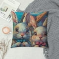 thumbnail image 2 of Nawypu Body Pillow Case Happy Easter Rabbit Spring Flower Holiday Decorative Pillowcase Farmhouse Bunnies Easter Eggs Flowers Decorative Accent Long Pillowcase for Bedding Couch, 2 of 5
