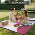 thumbnail image 4 of Boho Middle Century Outdoor Rug 5x8 Ft - Reversible Patio Rug Outdoor Camping Rugs, Abstract Pink Geometric Botanical Washable Indoor Outdoor Area Rugs, Non-Slip Outdoor Carpet Runner for Deck/Porch, 4 of 8
