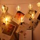 thumbnail image 4 of 1 juego de luces LED de cadena con clip para fotos, lámparas en forma de corazón sin batería (blanco), 4 of 6