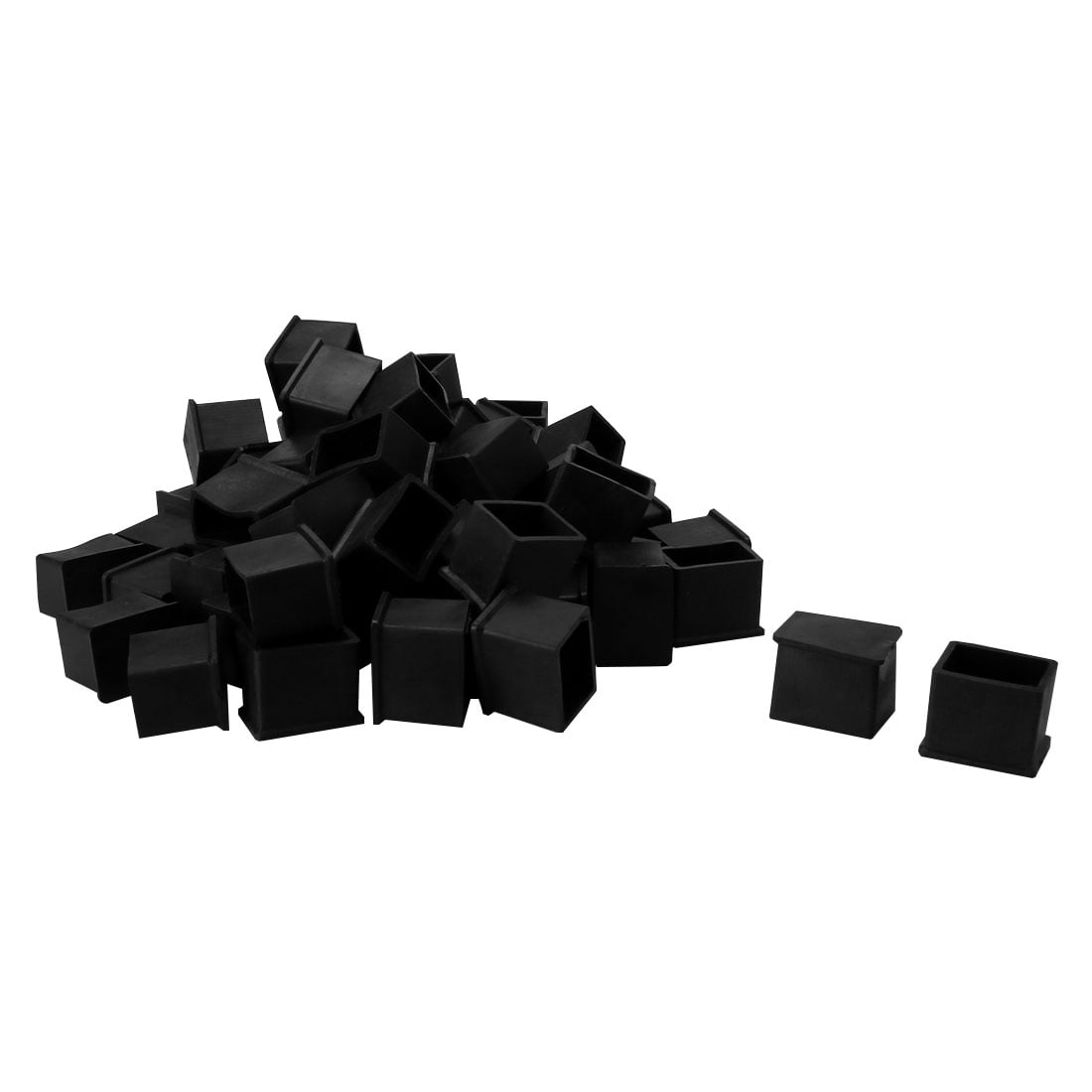 25x25mm//1x1 BTMB 50 Pcs Square Plastic Plug Black Furniture Chair Leg Foot Cover Cap Tubing Inserts End Cap