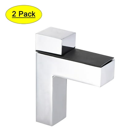 

Uxcell Wall Mount Zinc Alloy Glass Shelf Clamp Bracket Chrome 2Pack
