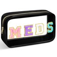 thumbnail image 1 of Bolsa de cosméticos Geetery Chenille Letter Black Nylon Original, 1 of 7