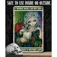 thumbnail image 5 of I Work Hard So My Cat Can Have a Better Life - Gothic Metal Sign - Green Shades In This Inspirational Woman Empowerment Decor - Great Wicca, Wiccan, Witch, Occult, Magic Gift Under $25 (12" x 18"), 5 of 5