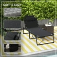 thumbnail image 5 of Outdoor Chaise, Adjustable Folding Chaise Lounge with 4-position Backrest, Magazine Pocket,, 5 of 5