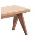 thumbnail image 5 of Banc en Rotin - Finition Chêne Naturel, Siège d'Entrée Intérieur/extérieur pour Patio/salon, 5 of 5