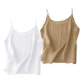 thumbnail image 5 of Women's Cotton Linen Spaghetti Strap Tank Top Loose Fit Sleeveless Summer, 5 of 5