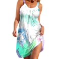 thumbnail image 2 of Aloohaidyvio Dresses Plus Size,Womens Summer Printed Sleeveless Scoop Neck Sexy Sundress Casual Flowy Swing Beach Dresses, 2 of 4