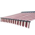 thumbnail image 4 of ALEKO Parasol Demi-Cassette Auvent de Terrasse Rétractable 10x8 ft Multi-Rayures Rouge, 4 of 6