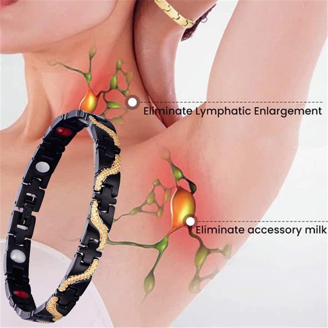 Pulsera Magnética De Drenaje Linfático Pulsera Magnética De Desintoxicación Linfática Paquete De 2/4 Pulsera Magnética De Drenaje Linfático Para Hombres Mujeres Pulsera ANGGREK Lymph Detox Magnetic Bracelet