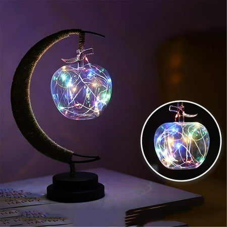 

GiliGiliso Clearance Led Decoration Light Moon Light Birthday Gift Hemp Rope Iron Night Light