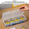 thumbnail image 6 of Extra Large Capacity Pencil Box, Stackable Organizer, Transparent Plastic, Snap-Tight Lid, Office Storage for Pens Markers Tape Erasers, 25.1x10.4x9.5cm, 6 of 7