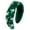 Green, variant on Women's Wide Knot Headband with Heart Pearl, Valentine's Day Hair Accessories for Women and Girls, Rhinestone Beaded Hairband for Wedding Party and Daily Wear - Black