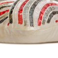 thumbnail image 2 of The HomeCentric Housse de Coussin Décorative, Taies d'Oreiller Rouges, Housse de Coussin, Lot de 2, Housse de Coussin 12x12 Pouces (30x30 cm), Housse de Coussin Carrée en Soie Artificielle, Coussin à Paillettes et Perles, Abstrait - Stries Rouges et Noires, 2 of 3