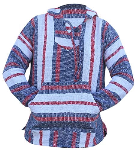 Men Del Mex Mexican Baja Hoodie Hippie 