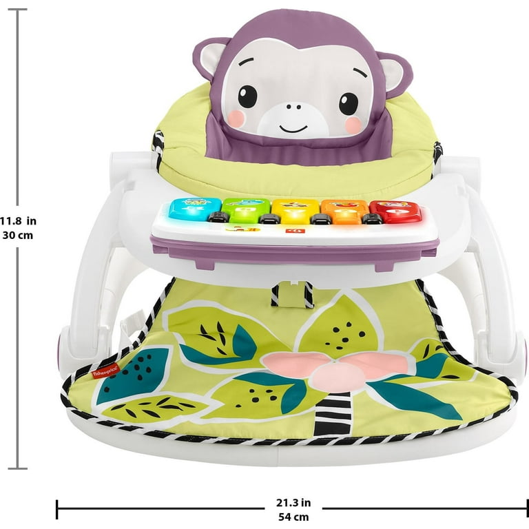 Fisher-Price Kick & Play Deluxe Sit-Me-Up Seat, Purple Monkey Baby