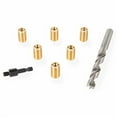 thumbnail image 2 of Threaded Inserts for Wood Installation Kit, Brass, 5/16-18 Internal Threads, 1.00" Length, 6 Pieces, Hardwood Applications$$Hardware, 2 of 5