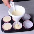 thumbnail image 2 of White Adjustable Silicone Cream Funnel Baking Tool for Batter & Chocolate, Portable Non-Stick Handheld Funnel for Kitchen Cream Dispensing Funnel, Adjustable Baking Funnel(White), 2 of 5