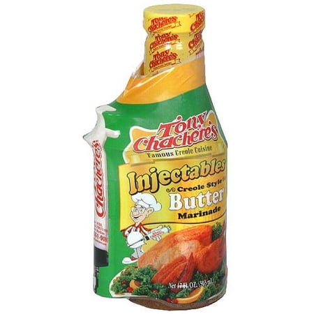 Tony Chachere's Famous Creole Cuisine Butter Injectables Marinade, 17 oz (Pack of 6)