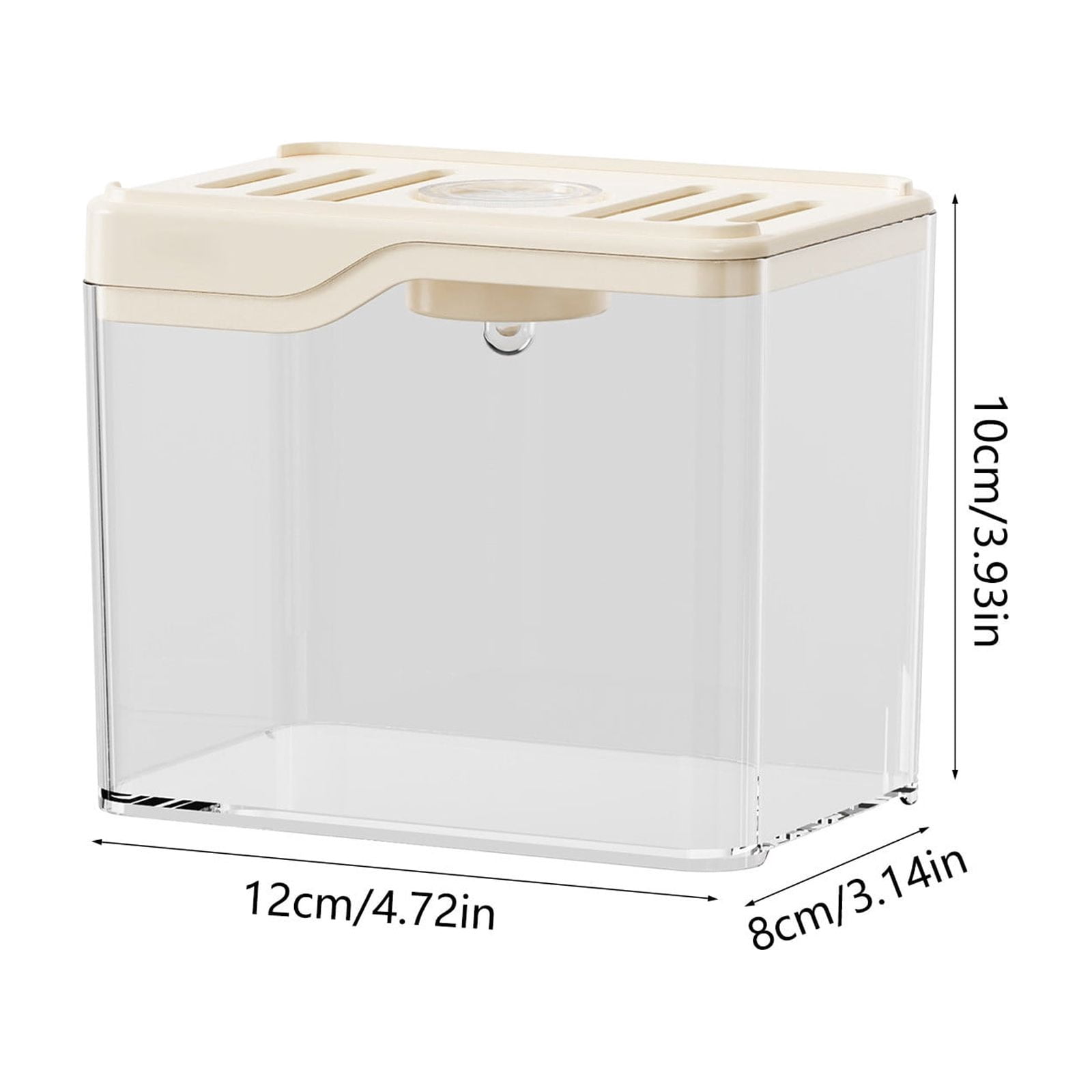 YiJuHui 1 PC Small Fish Tank for Home Decor, Desktop Aquarium with LED Light, Transparent Goldfish Bowl for Living Room Office Tabletop Decoration