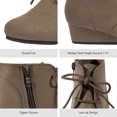thumbnail image 5 of Girls Low Wedge Heel Booties Side Zipper Ankle Boots Comfortable Casual Shoes for Toddler Little Kid Big Kid, 5 of 6