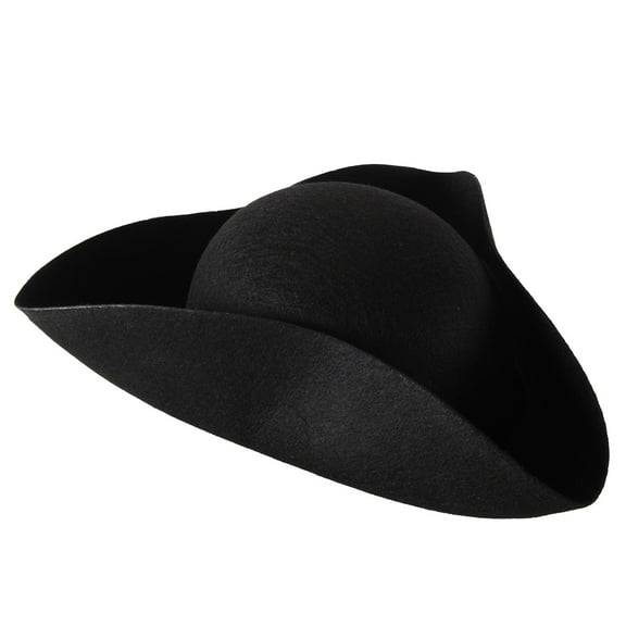 Party Central Pack of 6 Black Patriotic 4th of July Elegant Tri-corn Unisex Hat Costume Accessories