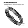 thumbnail image 3 of Esclava Negro 19 cm Para Hombre Dos Filas Acero Hebilla Magnética, 3 of 4