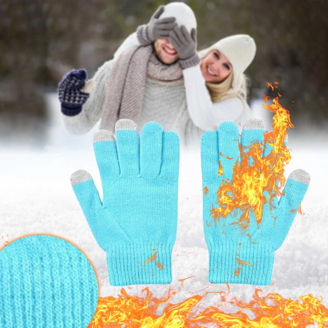 Jsaierl Heated Gloves for Women Men Touchscreen USB Heating Gloves Warm Fleece Lined Knit Gloves Winter Cold Weather Gloves Lightweight Work Typing Gloves