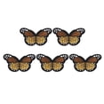 thumbnail image 1 of Uxcell 5 Pcs Parche de mariposa para planchar, 2.9"Lx1.8"W, caqui, 1 of 6