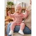 thumbnail image 4 of Cjfdfy Baby Boy Girl Newborn Hospital Going Home Outfit Hand Picked for Earth By My Great Grandma Grandpa Letters Romper Long Sleeve Ribbed Jumpsuit Hat Spring Fall Winter Clothes, 4 of 9