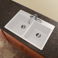 thumbnail image 3 of Transolid Radius 33'' L x 22'' W Granite Double Equal Drop-in Kitchen Sink, 3 of 5