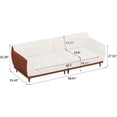 thumbnail image 2 of 86.61" Three-Seater Fabric Sofa, Modern Minimalist Upholstered Couch with Compressed Foam Filling & Sturdy Metal Frame, Ideal for Living Rooms & Apartments, 2 of 6