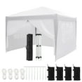 thumbnail image 2 of 10x10 Heavy Duty Pop Up Canopy Tent with 6 Sidewalls Commercial Outdoor Canopy Wedding Party Tents for Parties All Season Waterproof Gazebo with Storage Bag, Easy Set Up(White), 2 of 8