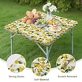thumbnail image 4 of Yellow Lemon Fruit Leaves Beige Pattern Square Fitted Tablecloth with Elastic Edge,Square Table Cover,Washable Elastic Table Cover for Home Kitchen Party Decor 34"x34", 4 of 6