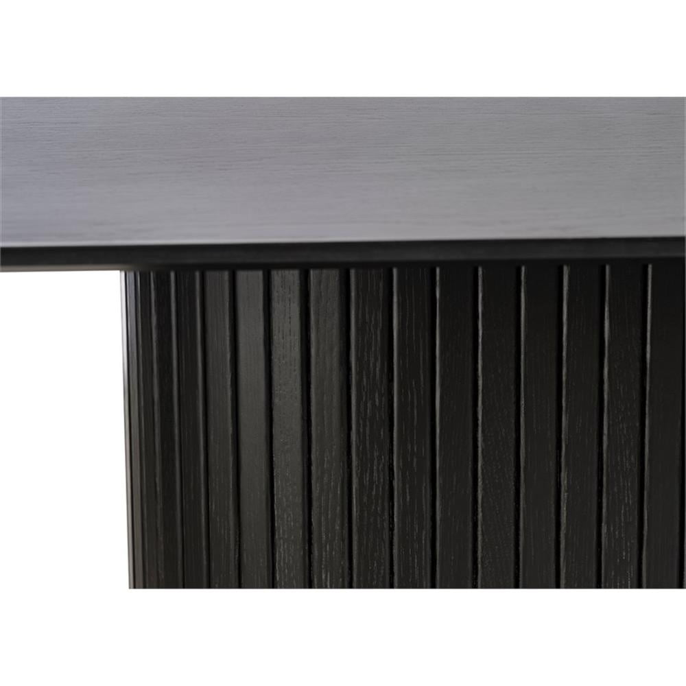 Unique Furniture Modern 71" Oval Dining Table in Black Oak